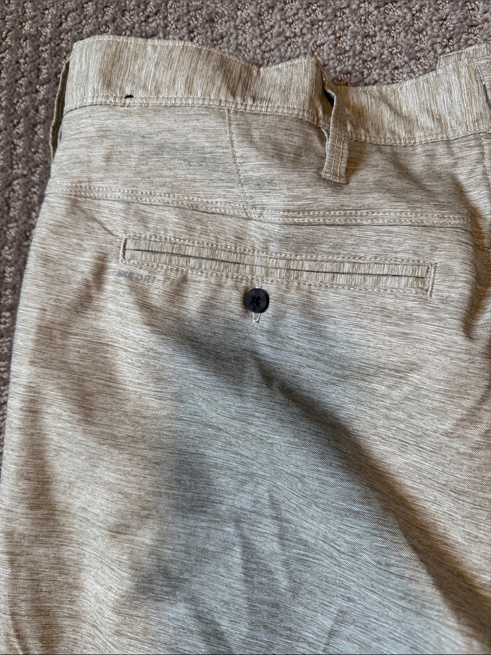 Hurley Men's Light Beige Flat Front Shorts - Picture 5 of 5